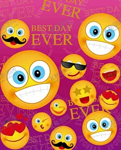 可爱表情包 【酷图网】可爱,表情包,开心,酷,好看的,矢量,大笑,花痴,精致,黄色小人,人头