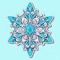 雪花图案元素矢量图设计素材