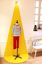 Le Petit Bateau got clever with paint to highlight clothing, but the same could be done for any piece of artwork or wall decoration.