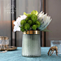 北欧玻璃花瓶花艺摆设客厅插花摆件样板间软装餐桌茶几装饰花器