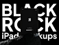 16款工业黑化风品牌VI网页应用UI设计iPad屏幕演示样机素材 Black Rock – iPad Mockups – 图渲拉-高品质设计素材分享平台