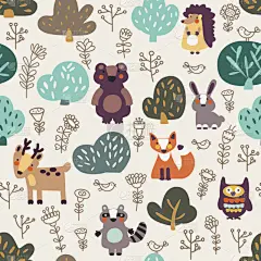 动物,四方连续纹样,乐趣,野外动物,森林,动物图案,野生动物,玩具,浣熊,壁纸
