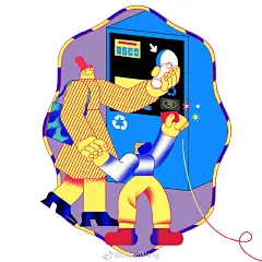 今日开工，发张年前的图，画给德国杂志&lt;ZEIT LEO&gt;

&lt;ZEIT&gt;是德国时代新闻杂志，之前有个聊了半年的大型插画活要画各种敏感词于是怂了不敢接..leo是他们的儿童杂志，内容安全绿色，文章讲伊斯坦布尔地铁站有饮料瓶回收机器可以充值兑换地铁票。画了一车土耳其
新年说多两句很推荐大家去土耳其旅游 ​​​​...展开全文c