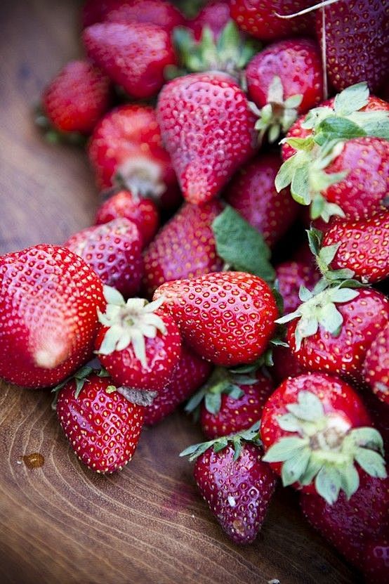 fresh strawberries: