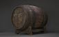 props wine barrel, Antonina Korkodola : low poly model