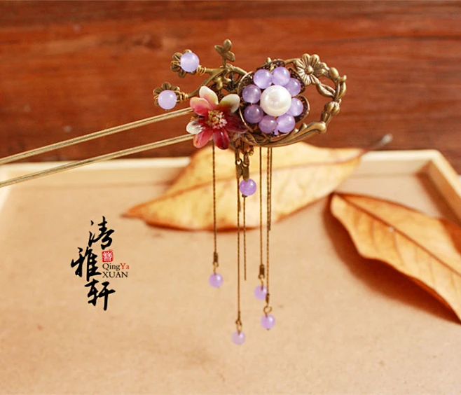 【清雅轩】原创手工发簪汉服旗袍头饰古装古代发饰古典cos配饰-淘宝网-花瓣网