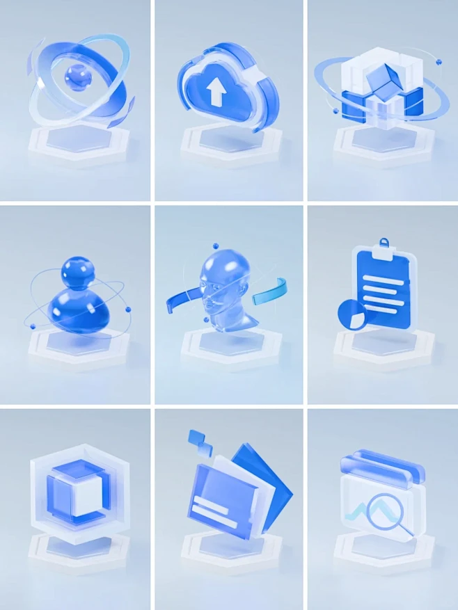 B端3d图标微软风作品三维b端icon - 小红书-花瓣网