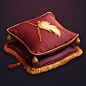 longtu2_The_game_icon_a_Burgundy_throw_pillow_with_golden_edges_59a141d9-d6d6-4ac2-9025-6d2bf4739185