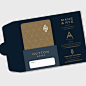 Customized hotel key card and holder designed for Hutton Hotel in Nashville.