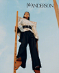 J.W. Anderson F/W 2019 campaign.麦田里踩高跷~  摄影: Tyler Mitchell. ​​​​