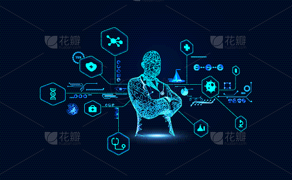 未来,数据,全息图,健康保健,现代,医生...