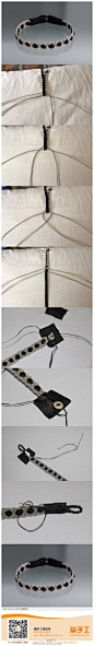 #编织# 手链编织，这款很简单又好看呢！（via：爱手工 http://t.cn/8s2Uw6R ）