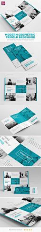 Modern Geometric Trifold Brochure Template InDesign INDD. Download here: http://graphicriver.net/item/modern-geometric-trifold-brochure/16880123?ref=ksioks: 