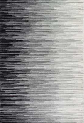 现代简约黑白灰渐变条纹地毯客厅茶几地毯卧室羊毛地毯满铺定制淘宝网