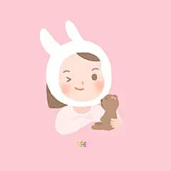 #voe##小海湾插画商店#甜甜的一个wink等待查收~可爱头像