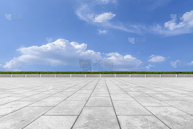 道路地面和天空背景