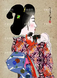 和服日本女人  - 源文件下载【酷图网】和服日本女人,和服美女,和风美女,昭和美女,和风,日本传统和服,日本女人,寿司店海报,日料海报,手绘和风美女