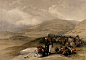 Landscape_with_group_of_figures_with_camels_at_the_site_of_t_Wellcome_V0049417