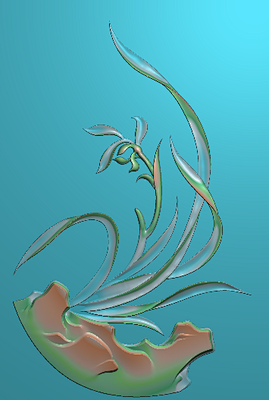 精雕图灰度图浮雕图玉雕图电脑雕刻挂件兰花6淘宝网