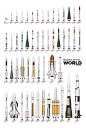 General 1461x2181 white background rockets spaceships world USA Russia China UK France Japan USSR flags evolution