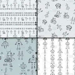 机器人涂鸦图案集