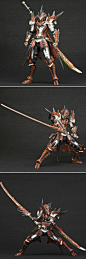 Hunter Swordsman Laeus Series [Monster Hunter 4] Full Ratholos armor and wyvern blade "fire" impressive