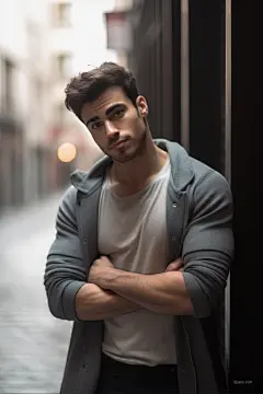 AI绘画_Prompts_Paigar_hot_male_model_standing_in_the_streets_of_Bilbao_realist_c61a33d5-fdbb-439b-b20e-8027cf2bb8ed_xpanx.com