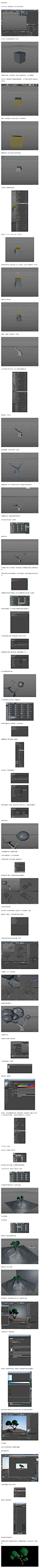 C4D教程：简单低面多边形风格树，C4D基础建模