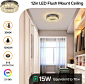 Crystal Ceiling Light LED Flush Mount Light Fixture WOSHITU 12-Inch Modern Crystal Chandelier Bathroom Lighting Fixture with 3000K Warm White for Kitchen Island, Bedroom, Hallway - - Amazon.com