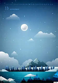 夜色星空山水自然风景插画AI素材_插画设计_乐分享素材网_psd素材_平面素材_png素材_免费素材_素材共享平台