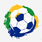 手绘创意彩色足球图高清素材 设计图片 页面网页 平面电商 创意素材 png素材