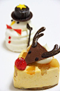 Reindeer and snowman, Christmas cake, Kyoto, Japan #food # #赏味期限# #甜品# #水果# #巧克力#