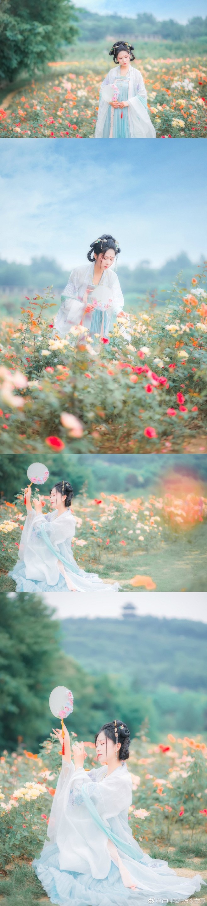 【繁花梦】#汉服摄影# #淮南舜耕山美景...