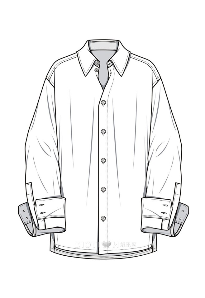 衬衫矢量款式 - 蝶讯服装网