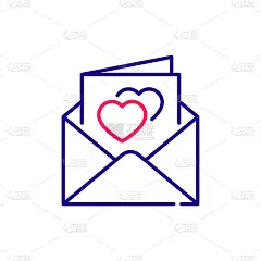 爱祝愿矢量2颜色图标风格插图。EPS 10个文件