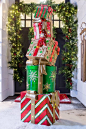 Delight in the cheerful sights and sounds of our Outdoor Stacked Presents. Bright multicolored LED and fiber optic lights dance along with the music, making for a dazzling show at night.