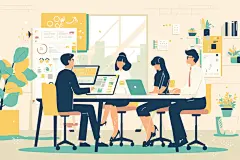 办公团队插图创作