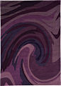 Action Painting 4018-34 Violet Rug from the Pop Art I collection at Modern Area Rugs: 
