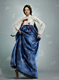 Korean traditional dress, seungmin Kim : Korean traditional dress 
marvelousdesigner / ZBrush / Vray