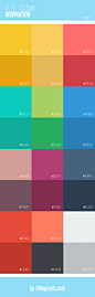 Flat Colour inspiration for web design via infinpixels