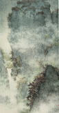 李华弌  深谷瀑布  设色纸本  2009  184.5 cm x 97cm
Li Huayi    Waterfall in Ravine  Ink and color on paper   2009  184.5 cm x 97cm