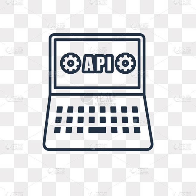 api 矢量轮廓图标隔离在透明背景上, 高质量线性 api 透明度概念可用于网络和移动