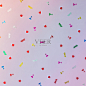 Colorful celebration pattern background made of party confetti.