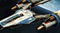 V-WING - Heavy Bomber, Wojtek Fus : My entry for ILM contest Phase II: Vehicle Design. Heavily inspired by McQuarrie's A-Wing design (http://goo.gl/YRT0LI). Tried to imagine what if A-Wing would be salvaged or modified for heavier use using parts from Y-W