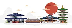 日式风建筑素材  - 源文件下载【酷图网】山水素材,山素材,水素材,水墨卡片,卡片素材,贺卡素材,帖子,海报素材