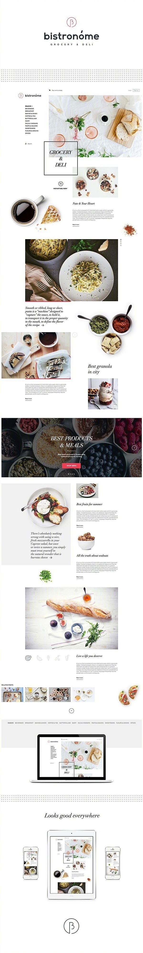 一组美食网页排版设计，带给你不一样的灵感...