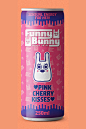 Funny Bunny兔子灵感的能量饮料品牌包装设计