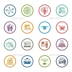 平面设计业务图标集.——业务图标Flat Design Business Icons Set. - Business Icons业务、咨询、数据协议,交付,无人机,无人驾驶飞机交付,平的,全球性的,全球商业,图标,想法,说明,位置,市场,营销,营销工具,钱,网上支付,网上商店,包装,付款,产品,重新定位目标,集,符号,商店,符号,技术、时间 business, consulting, data, deal, delivery, drone, drone delivery, flat, global, gl