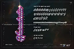 现代经典海报传单标题设计手写花式英文字体下载_颜格视觉