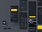 Airbasket App - Dark Mode mobile dark app dark clean simple ui ux elegant minimal